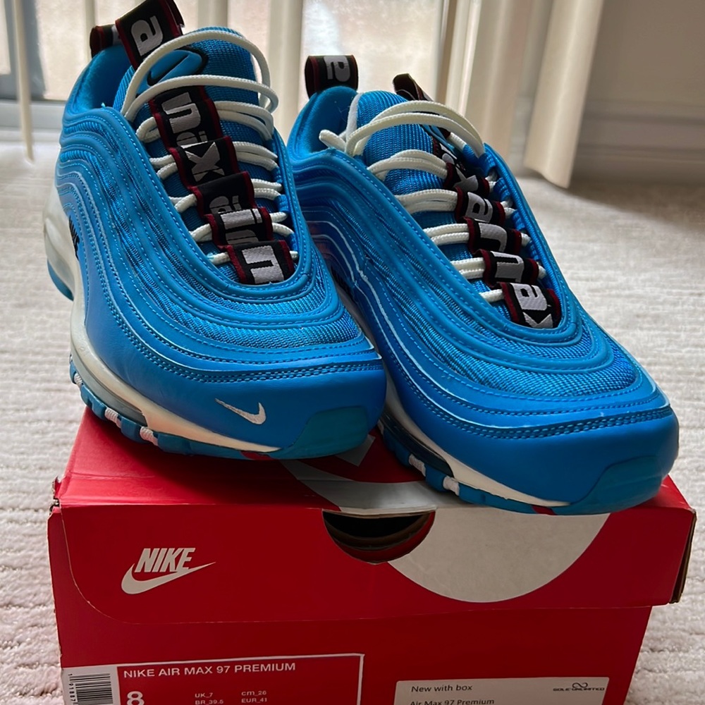 Nike Air Max 97 Overbranding Blue Hero Mens Shoes 312834-401